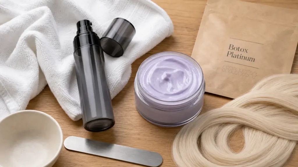 Botox reconstructive mask platinum, masque anti-reflets jaunes, réparation et nutrition