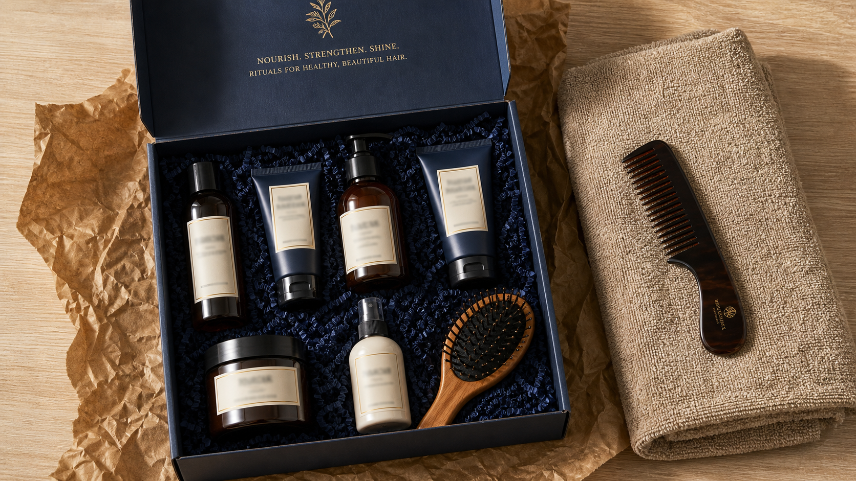 Coffret cheveux pour nutrition, brillance ou protection thermique