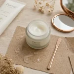 creme hydratante legere en gel sur table, peau souple sans fini gras