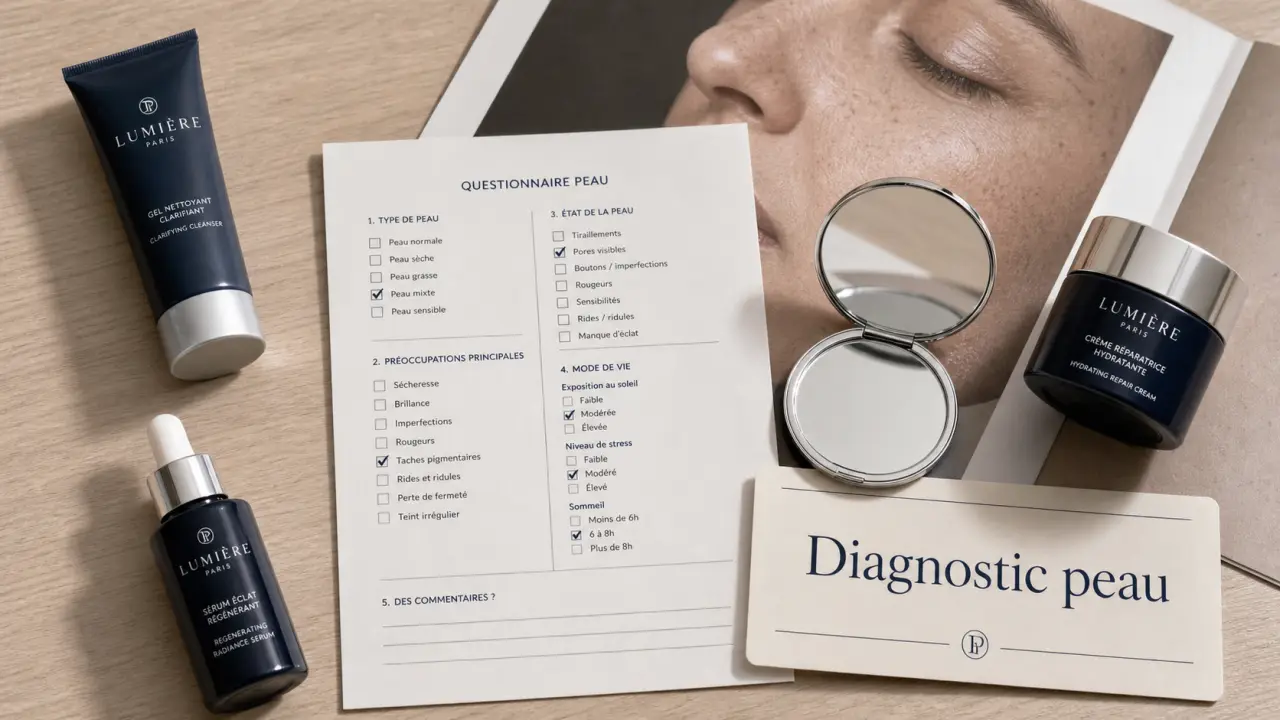 Diagnostic peau visage gratuit : questionnaire et routine sur mesure