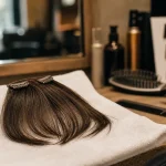 Fausse frange à clip, couleur et matière pour un rendu naturel