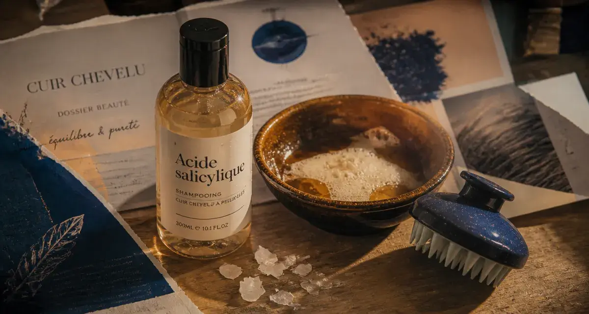 Acide salicylique shampoing contre pellicules et cuir chevelu assaini