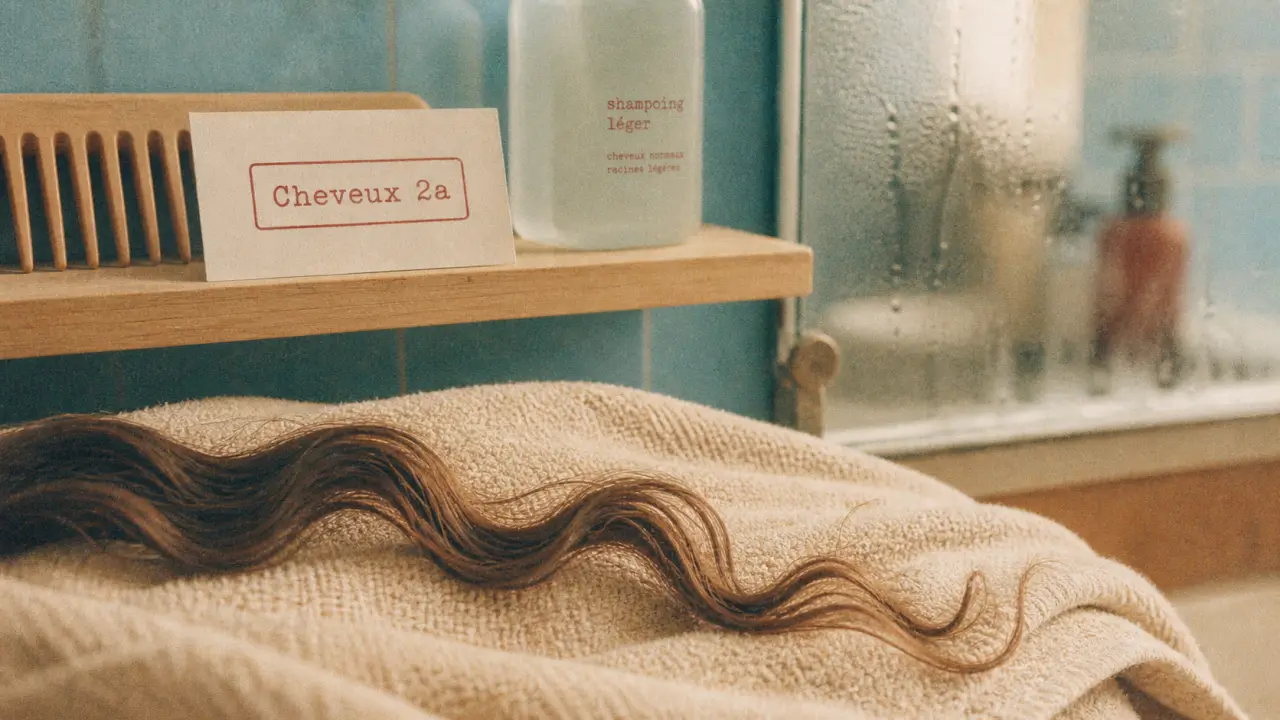 Photo cheveux 2a : vagues en S légères au miroir