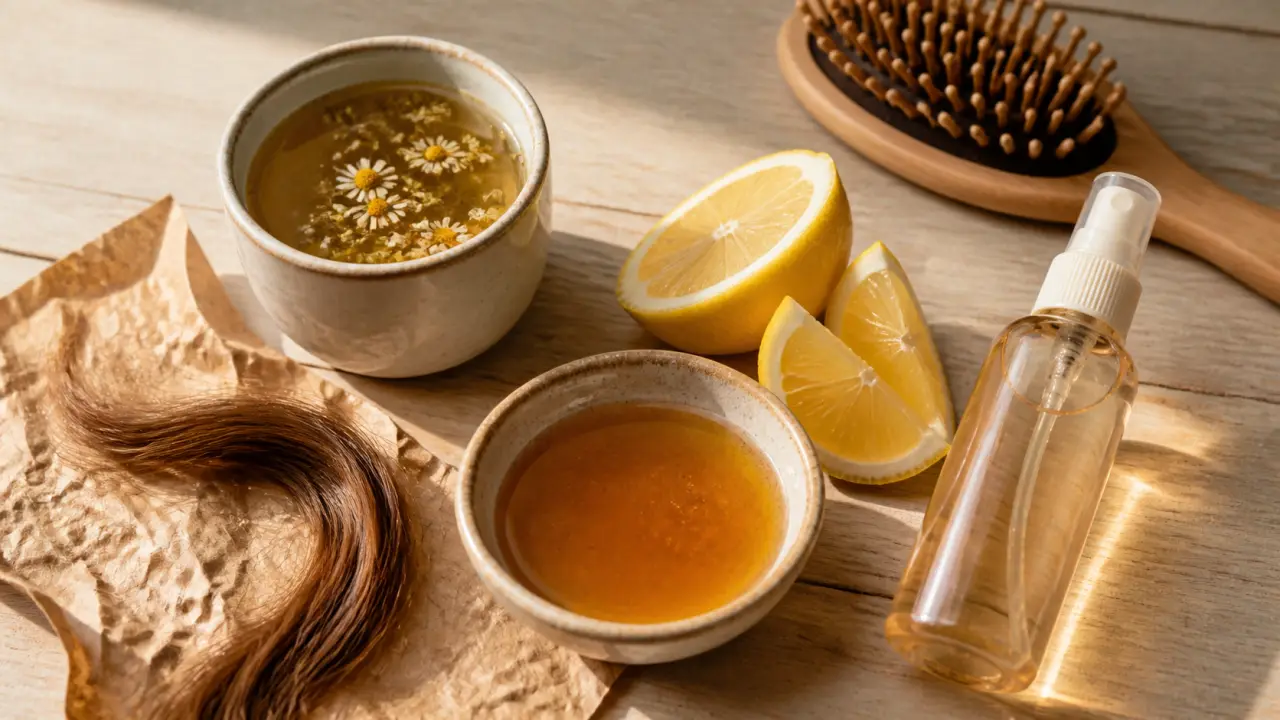 Éclaircir ses cheveux naturellement avec camomille, miel et citron
