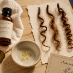 Huile pour cheveux bouclés : application anti-frisottis sans effet gras