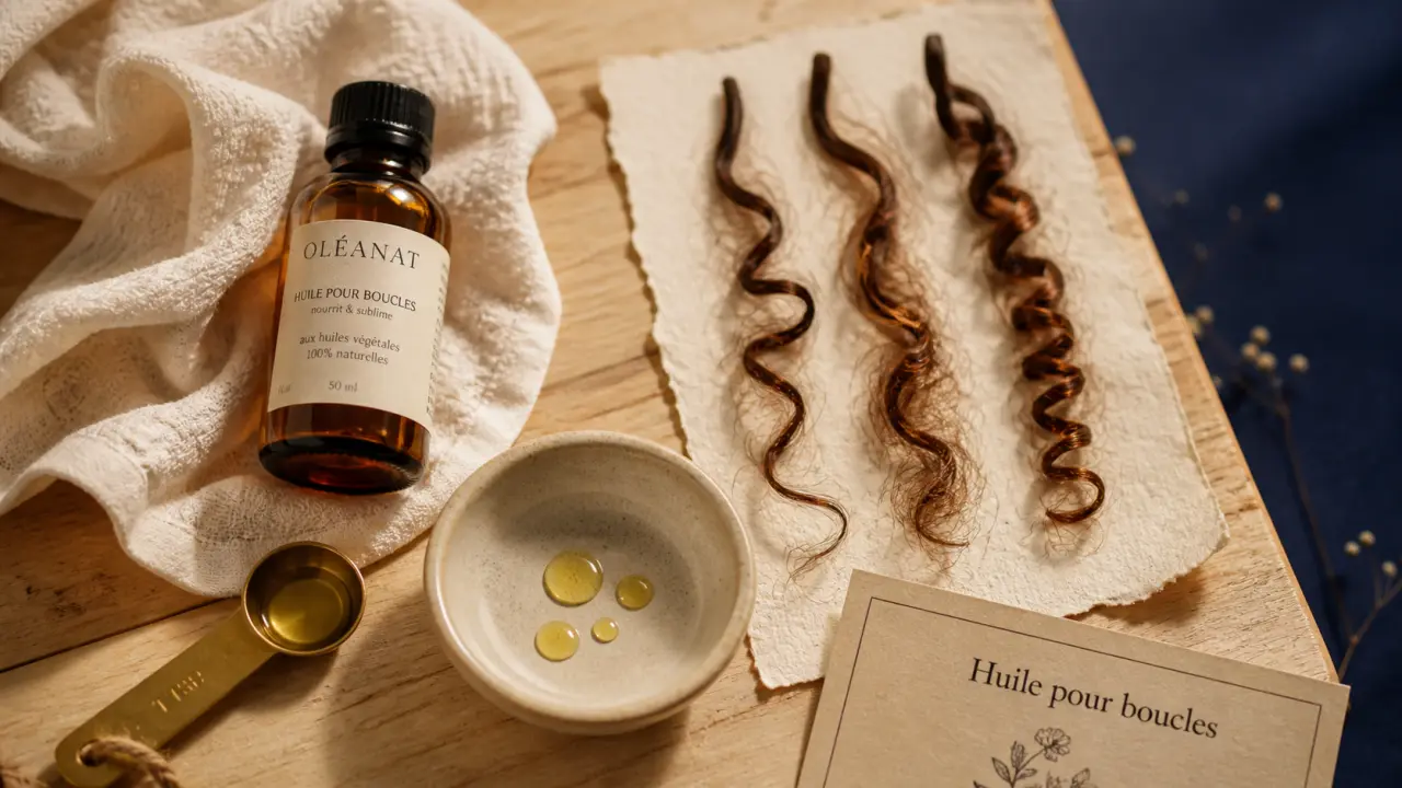 Huile pour cheveux bouclés : application anti-frisottis sans effet gras