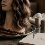 Permanente pour onduler les cheveux : mèches wavy sur rouleaux de salon