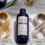 Shampoing violet avant apres : mèches blond moins jaunes