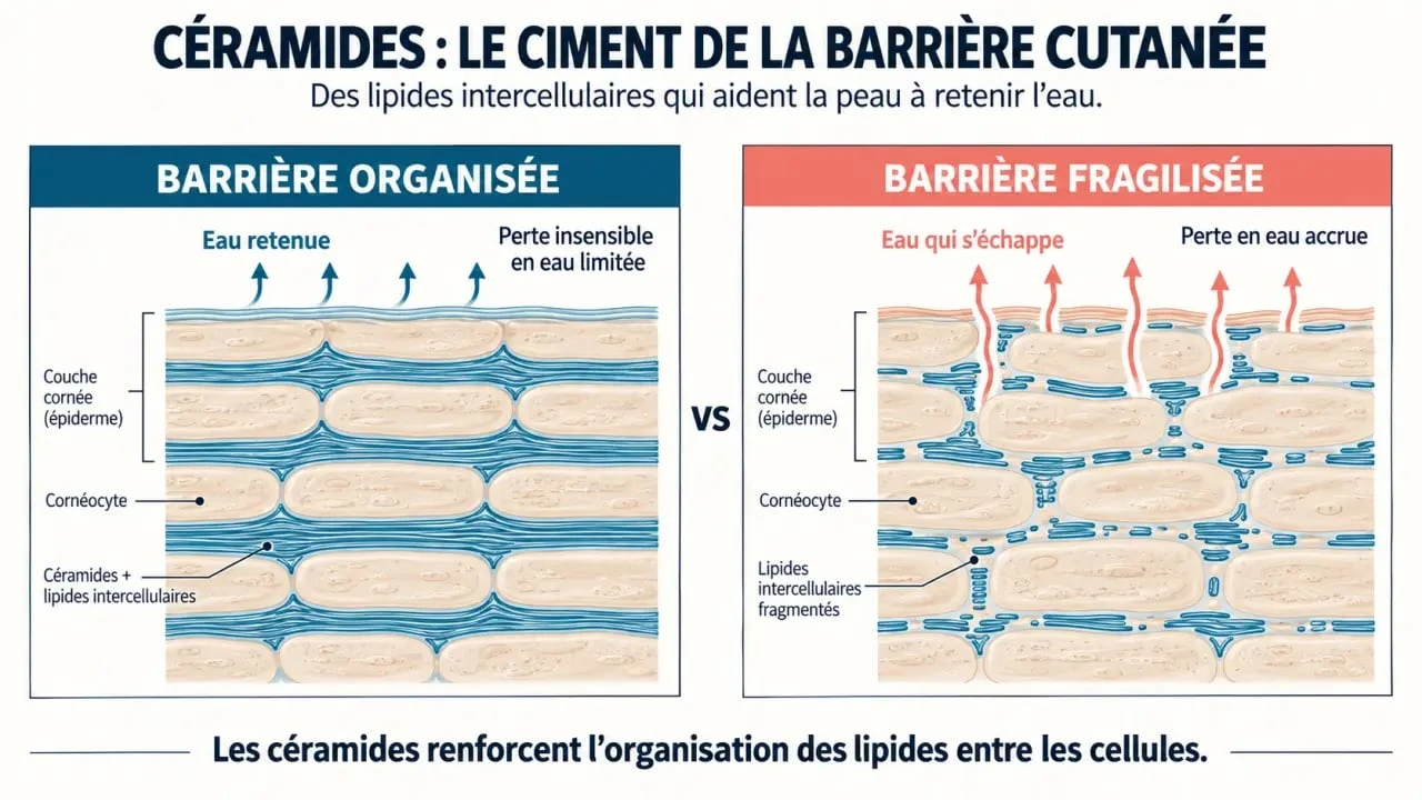 Crème visage aux céramides et rôle des céramides dans la barrière cutanée