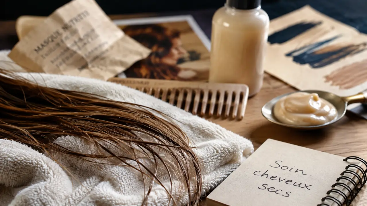 Soin pour les cheveux secs : masque hydratant sur cheveux abîmés, sans alourdir