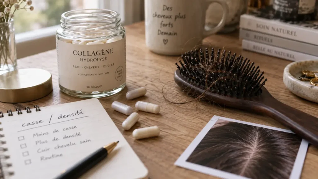 Collagène pour cheveux : gélules, cheveux cassés et racines