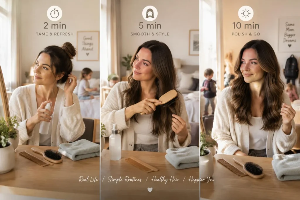 Routine capillaire maman active : 2, 5 ou 10 min