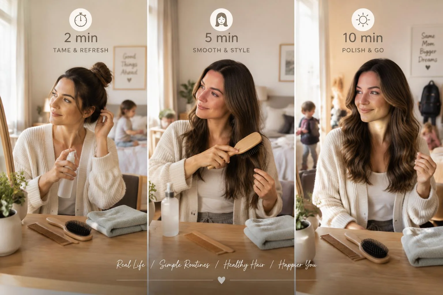 Routine capillaire maman active : 2, 5 ou 10 min