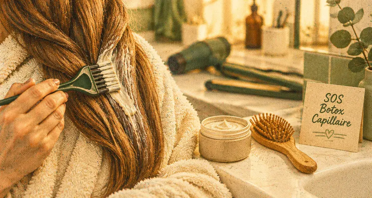 SOS botox capillaire cheveux secs sans lissage, crème sur longueurs
